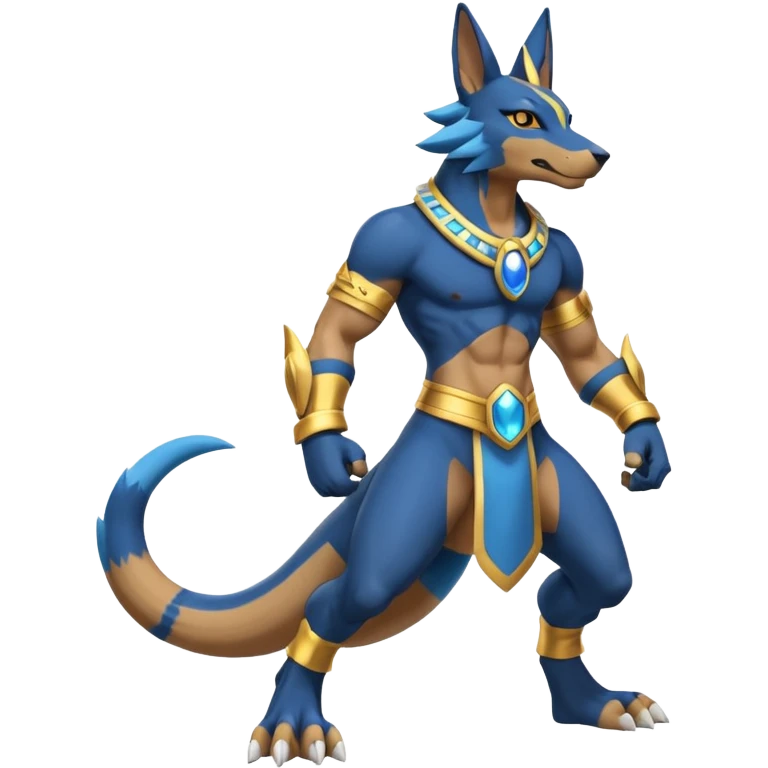 WereGarurumon-Anubis-Lucario-fusion (full body) emoji