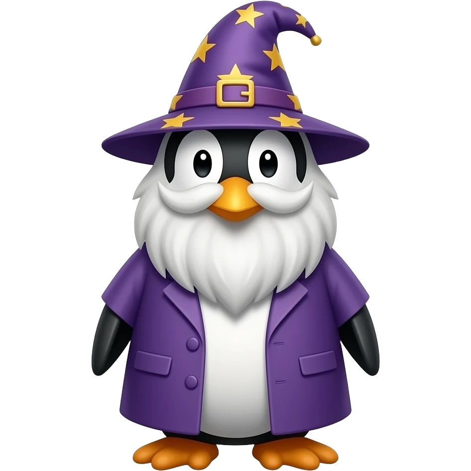 Penguin Wizard emoji
