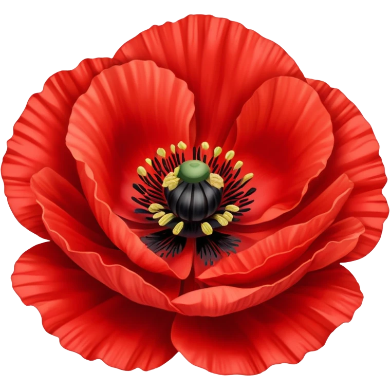 Red Poppy flower  emoji