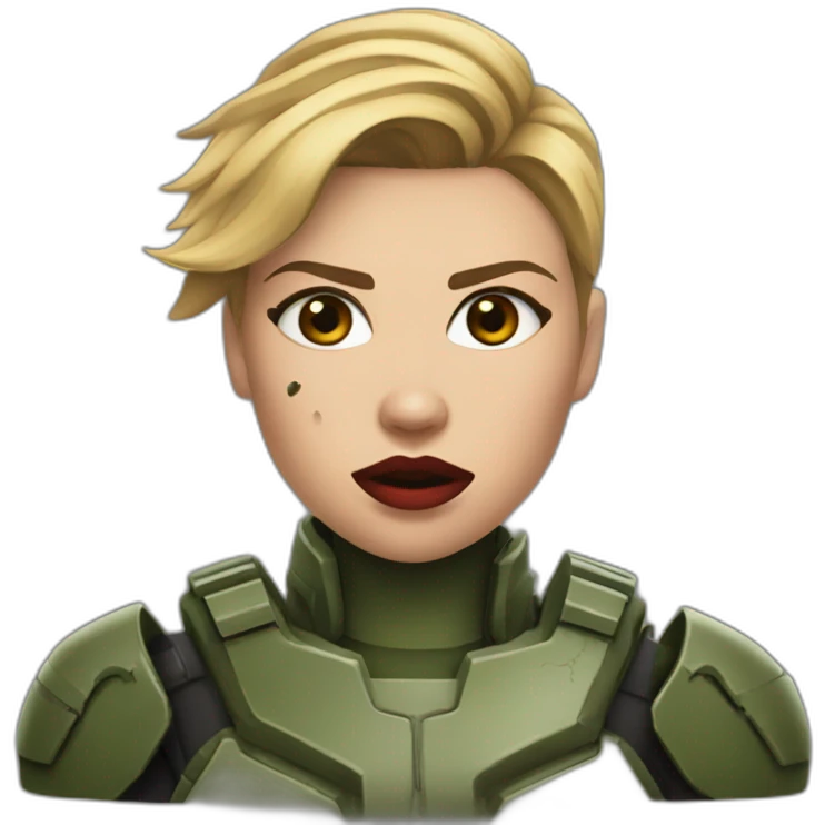 Scarlett johansson Wounded doomguy emoji