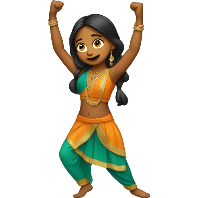 indian girl dabbing emoji