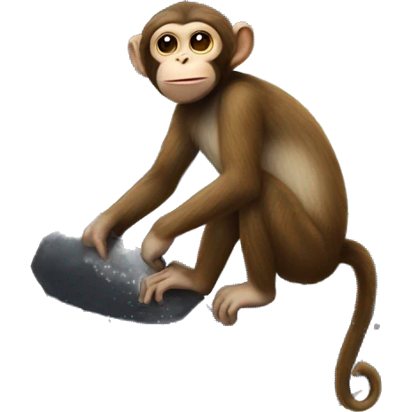 Monkey on the moon emoji