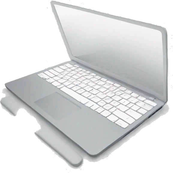 neat and clean Laptop & bckground will be white emoji