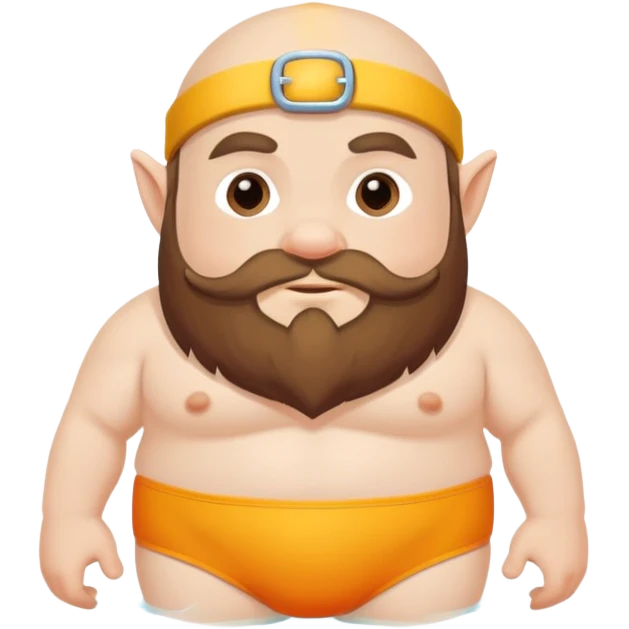 Dwarf wearing a speedo emoji
