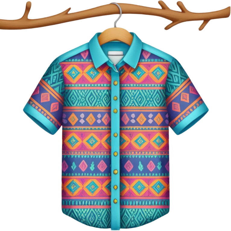 patterned shirt hanged on a hanger emoji