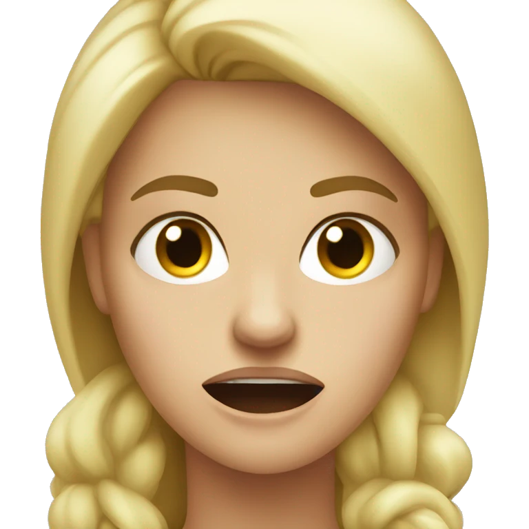 Angry blonde woman emoji