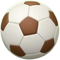 A football resting on the grass of a soccer field, with goalposts and field markings in the background. The scene highlights the ball's position at the center of the action, emphasizing the competitive atmosphere and readiness for play. emoji