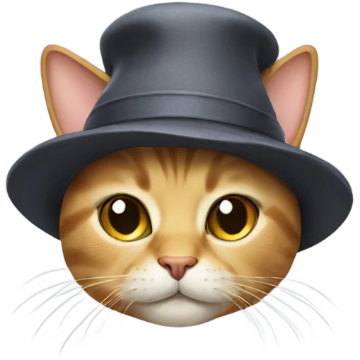 cat wearing a hat emoji