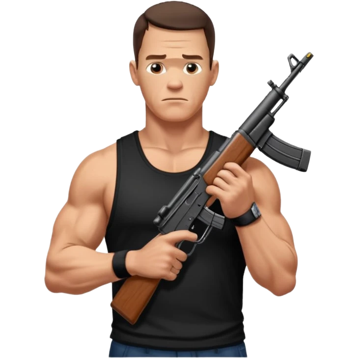 John cena with an ak-47 emoji