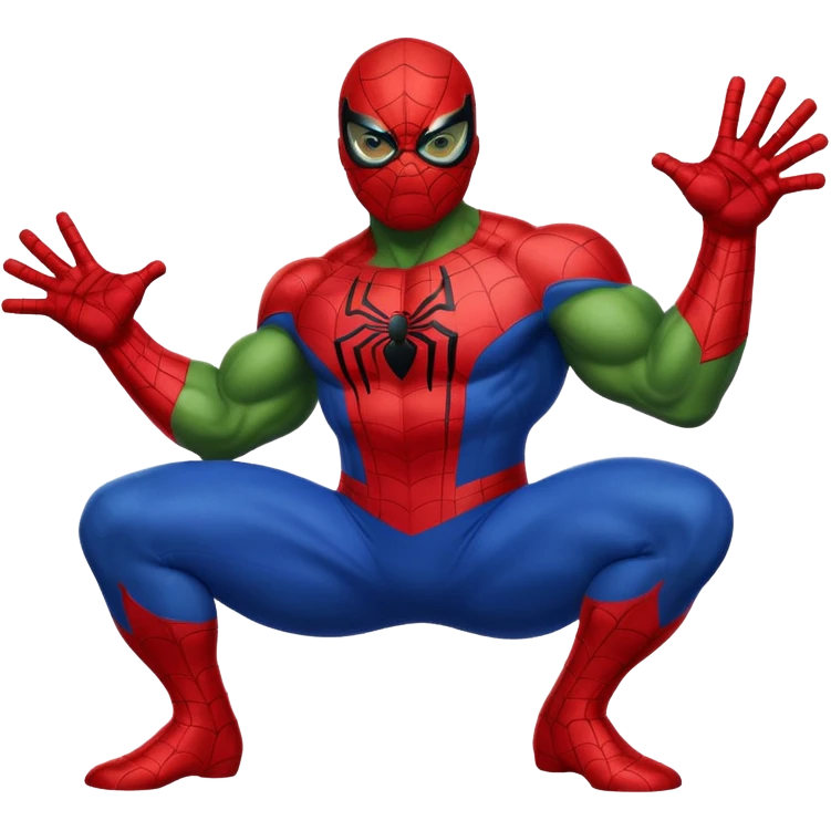 Hulk com roupa de homem arranha emoji