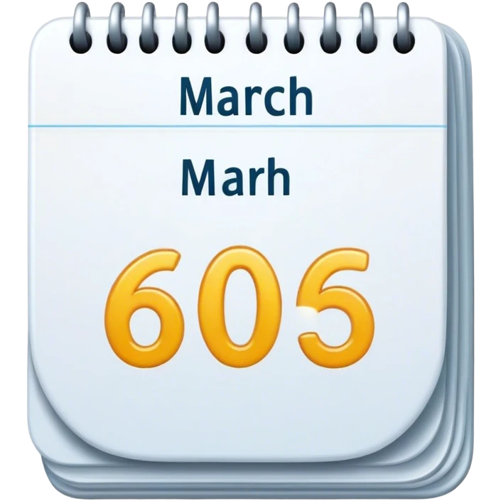 calendar date 6th march emoji