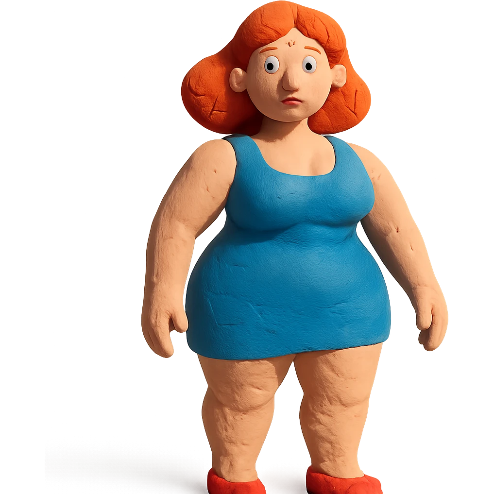 A woman with exaggerated proportions emoji