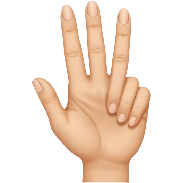 Create the middle finger and the ring finger together in something doing something  emoji