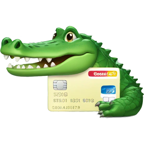Crocodile with credit card emoji