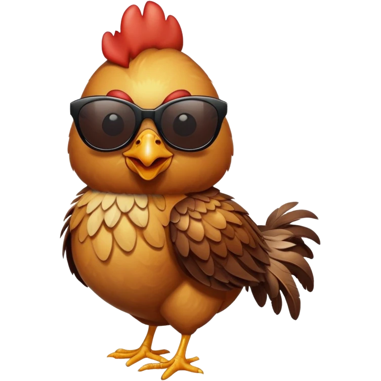 Chicken with shades emoji