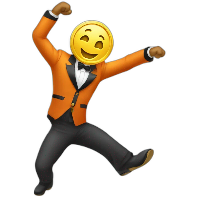 moneda bailando emoji