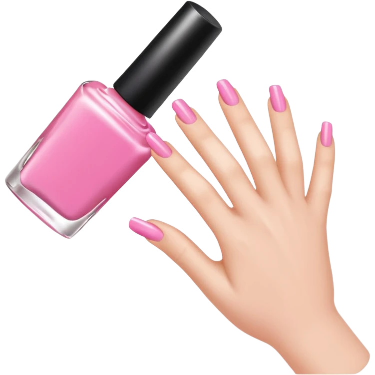 Create an emoji of a hand applying nail polish emoji