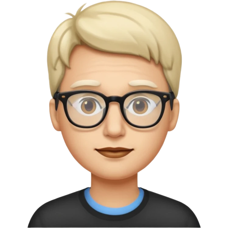 person in glasses emoji