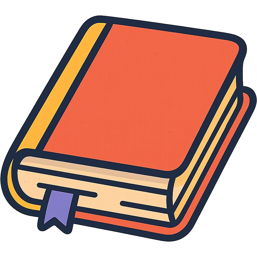 flat toon style colorful book icon emoji
