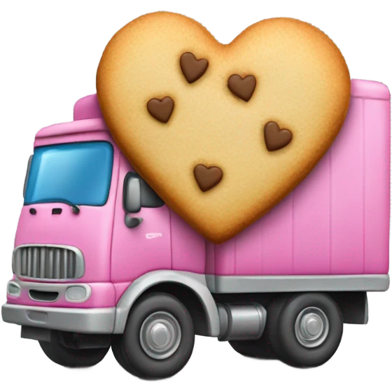 cookie heart with semi truck emoji