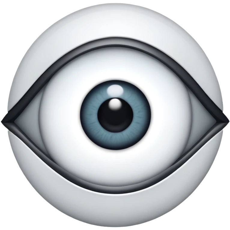 evil eye emoji but in neutral colors emoji
