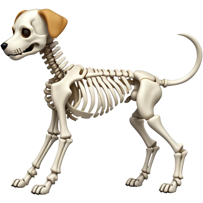 A dog skeleton emoji