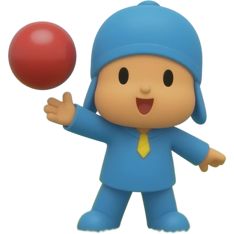 Pocoyo brincando emoji