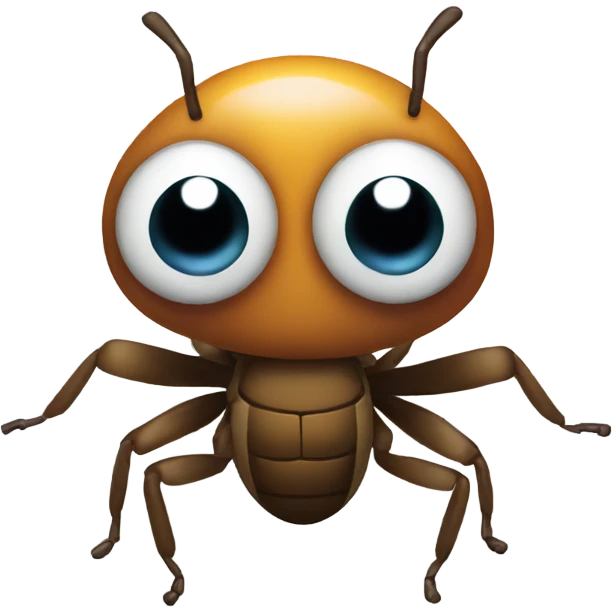 Bug with big eyes emoji