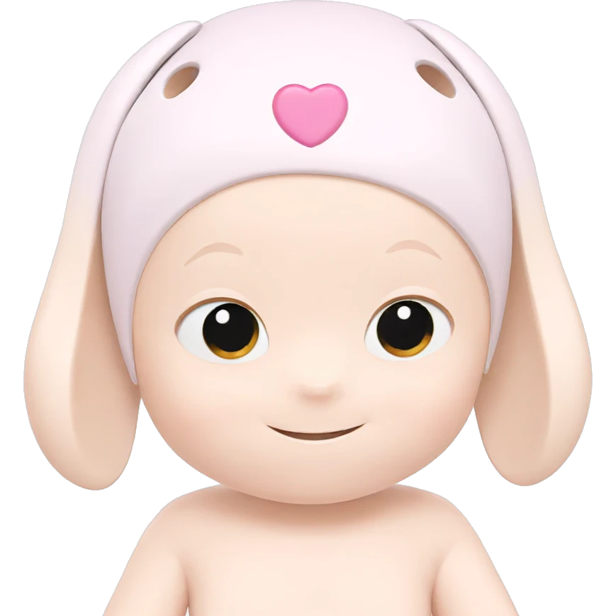 smiling girl with rabbit ears emoji