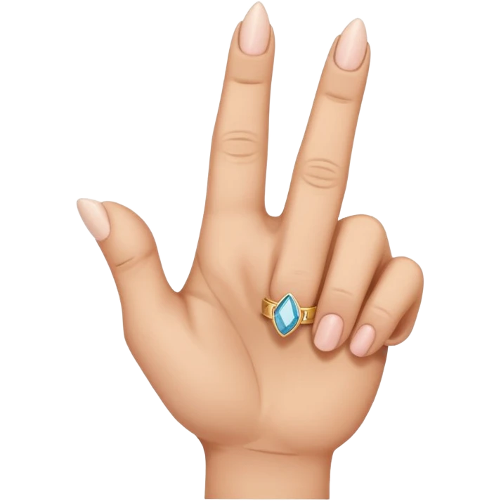 A hand with only the middle finger, the thumb, and the pinky pointed up. The ring and index fingers are down emoji