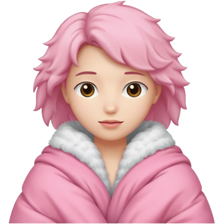 edredom rosa se carinha emoji