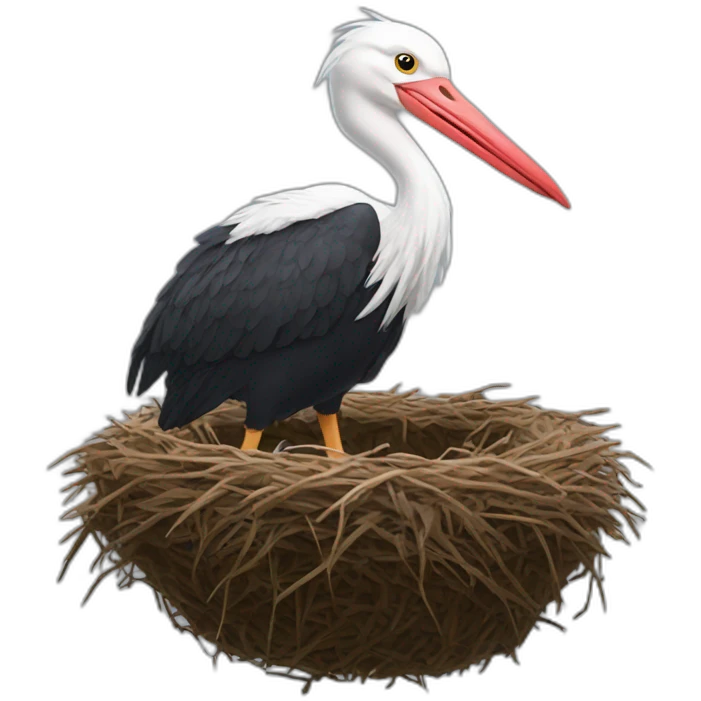 andrej babis stork nest on head emoji