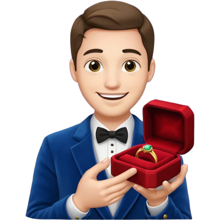 Evlilik teklifi eden erkek emoji