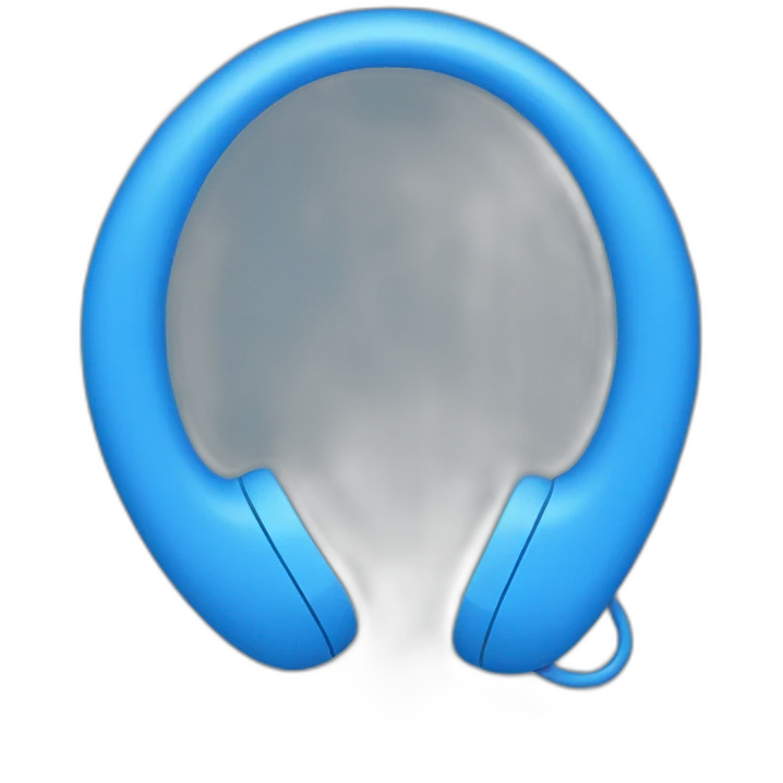 blue handset emoji