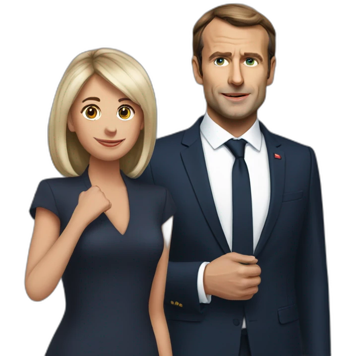 Brigitte et Emanuel Macron emoji
