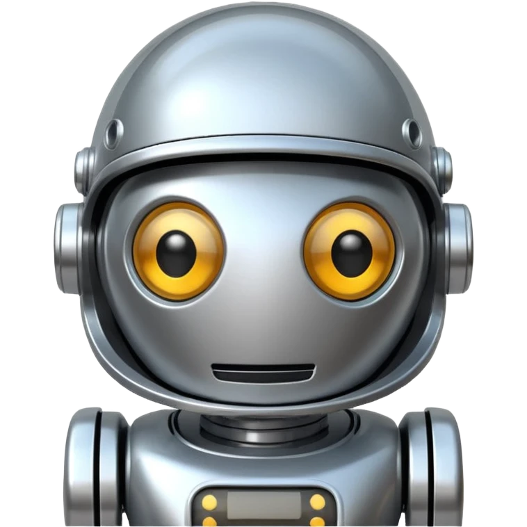 Retro robot with clear dome helmet emoji