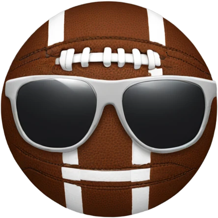 Football with sunglasses emoji