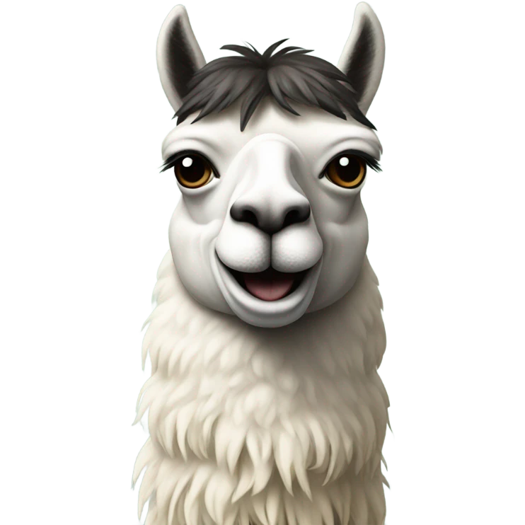 Llama with mustache  emoji