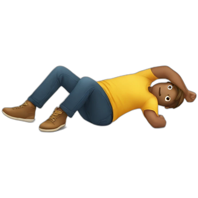 Men on the floor emoji