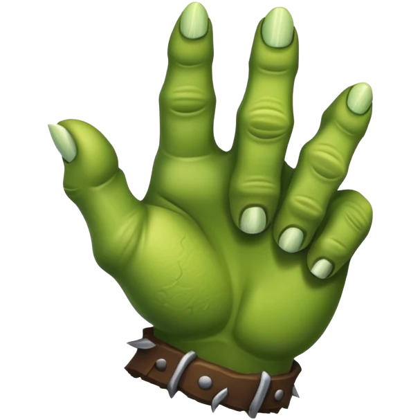 The green orc's hand raises its thumb emoji