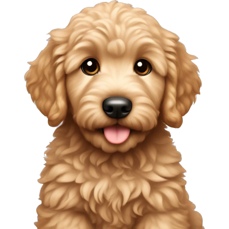 Mini golden doodle puppy  emoji