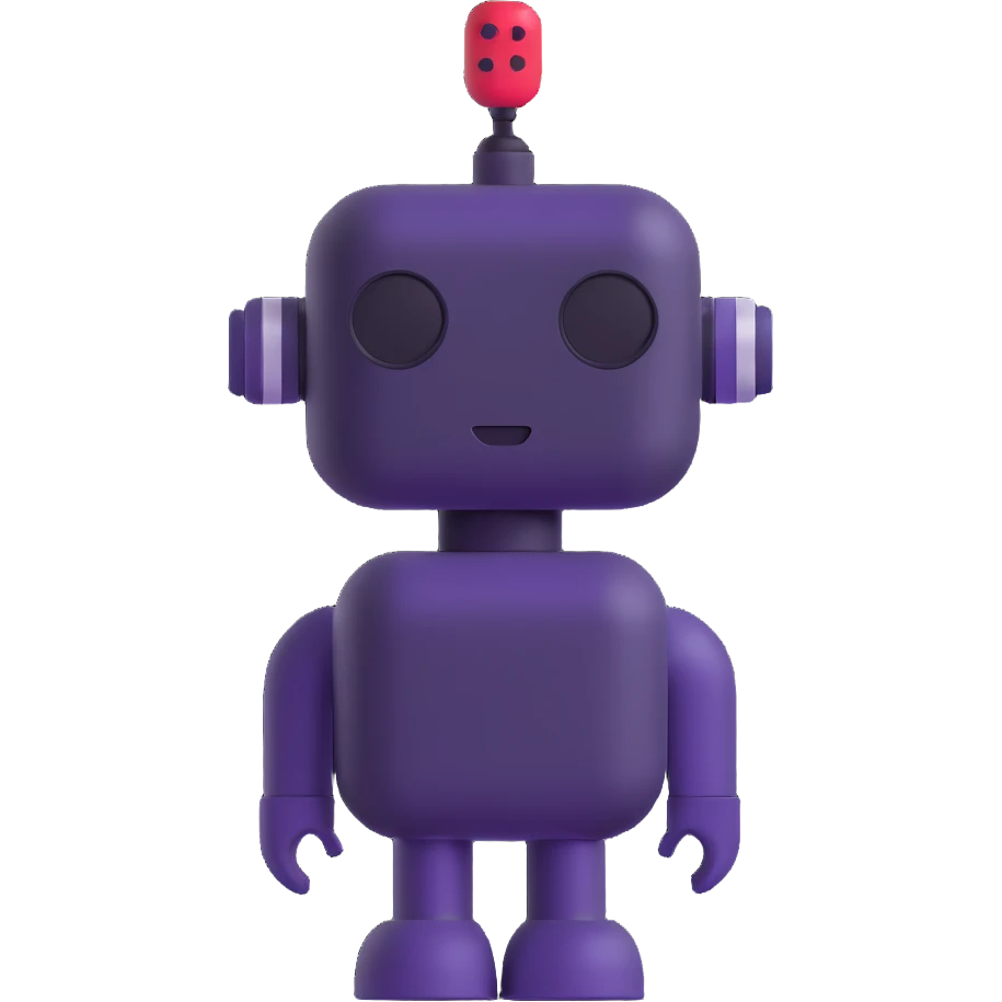 chatbot with Ionic column body, digital face emoji