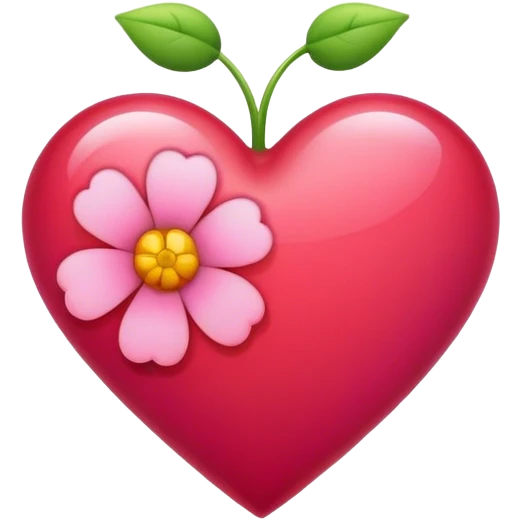 Heart with a flower emoji