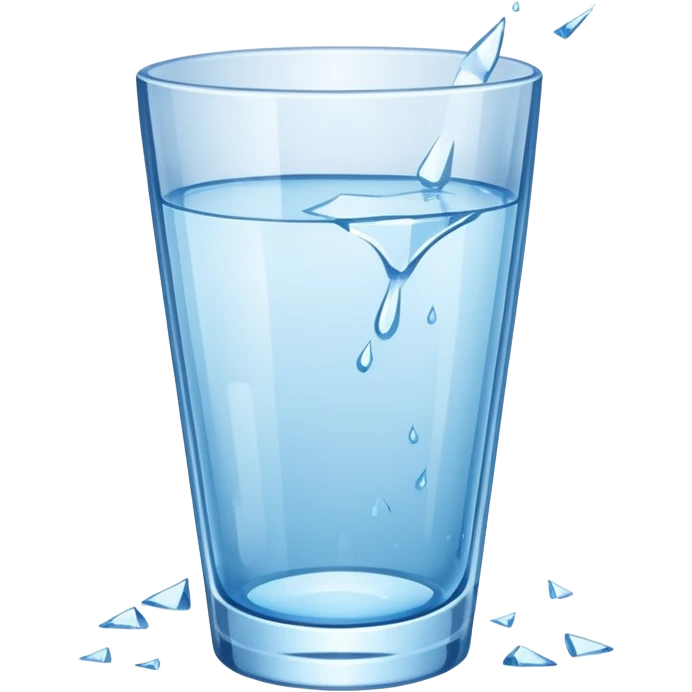 broken water glass emoji