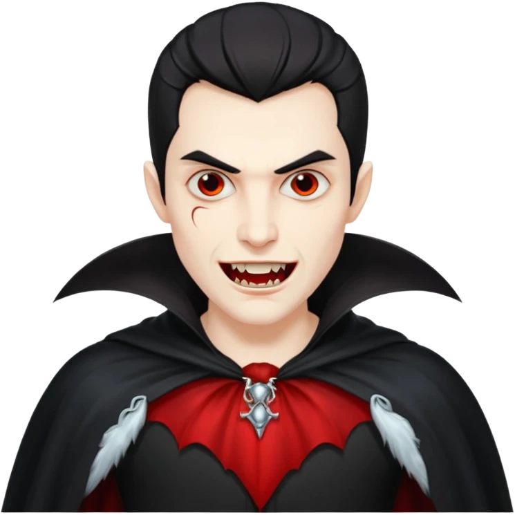 Vampire dracula – Pale figure with fangs and cape emoji