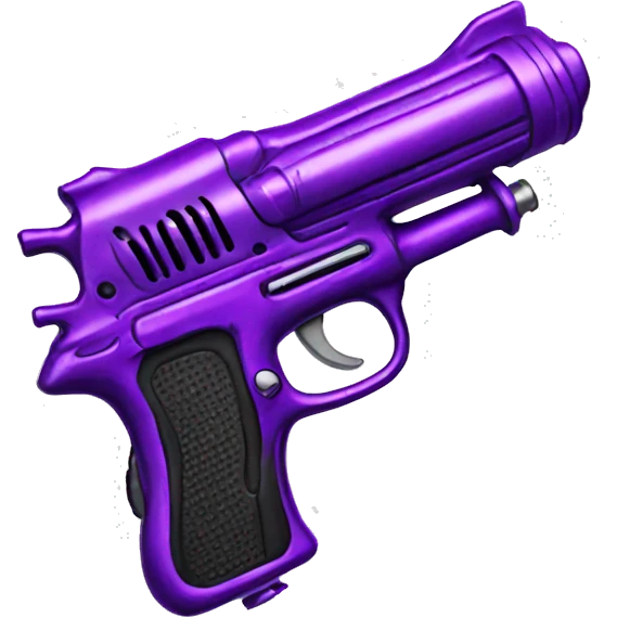 Purple neon tattoo gun emoji