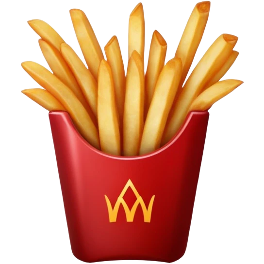 dark red french fries emoji