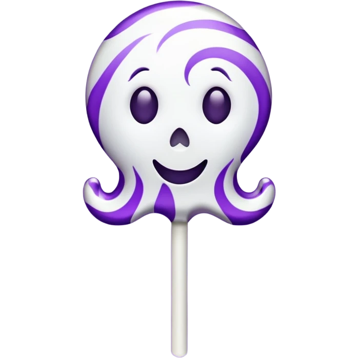 ghost lolipop purple and white emoji
