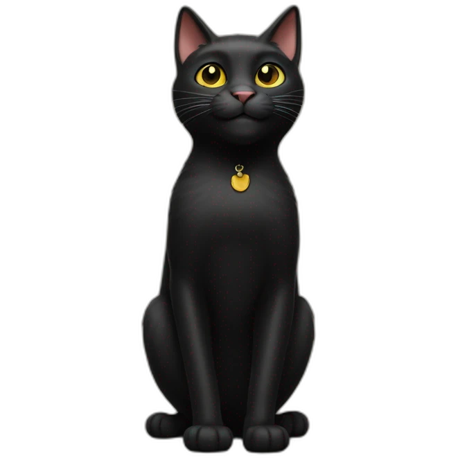 Black Cat thumps up emoji