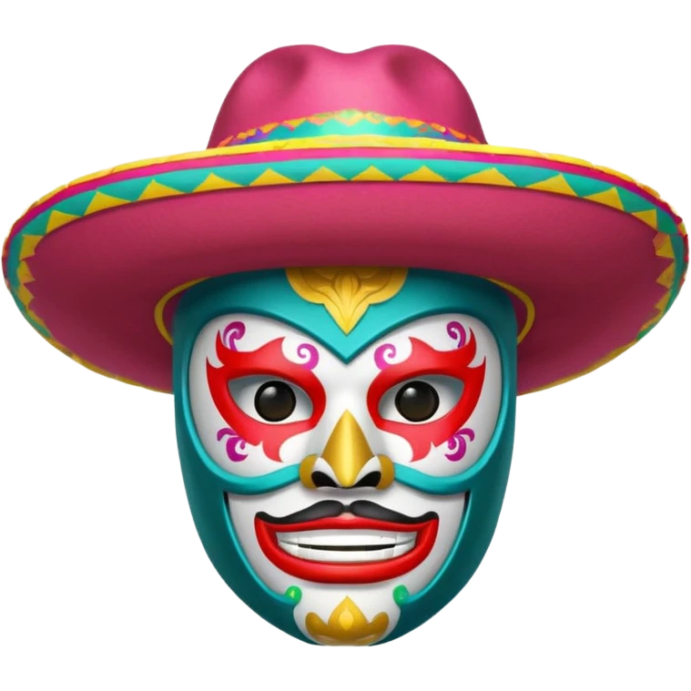 A luchador with a sombrero emoji